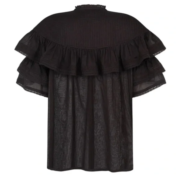 NWT Spell Dove Lace 💯Organic Cotton Blouse in Midnight size medium - Picture 14 of 14